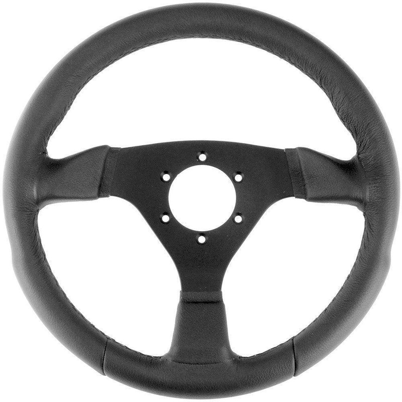 330mm Black Leather Steering Wheel