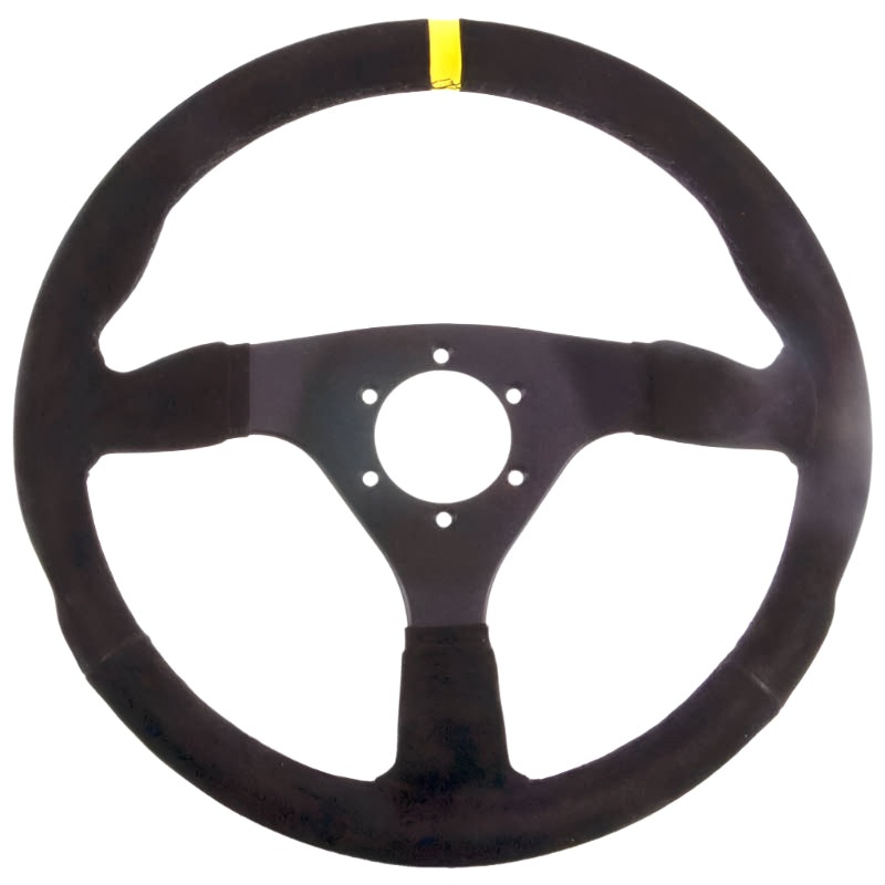 350mm Black Suede Steering Wheel