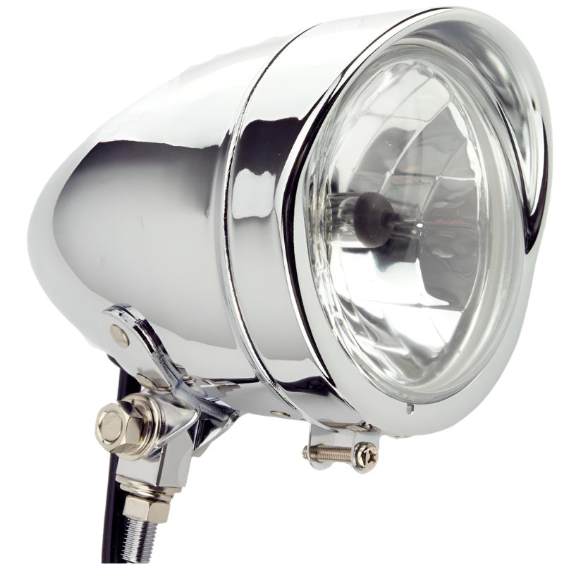 4 1/2" Chrome Torpedo Headlamp