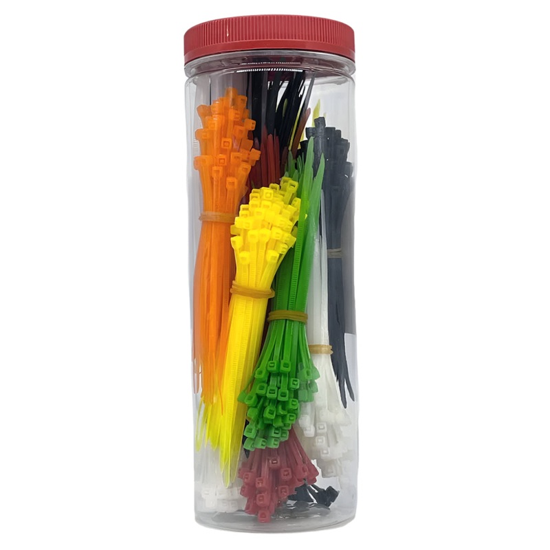 500 Piece Multi Coloured Cable Tie Pack