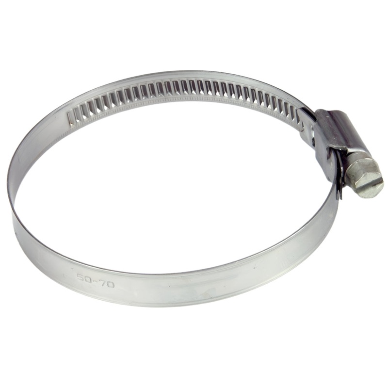 50mm - 70mm Narrow Band Stainless Steel Hose Clip