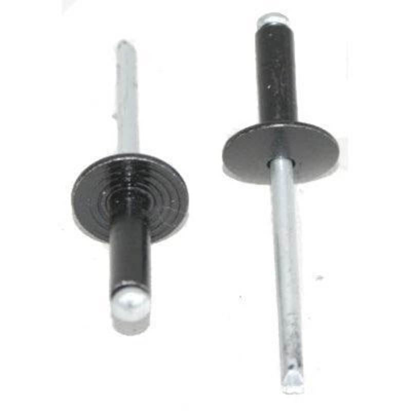 5mm Large Diameter Dome Head Body Rivets  ***Black***   Pack Of 50
