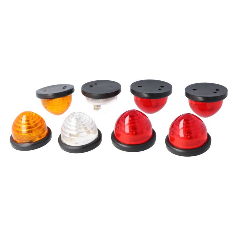 63mm Surface Mount Lights Set Of Eight 4 Red, 2 Amber, 2 Clear