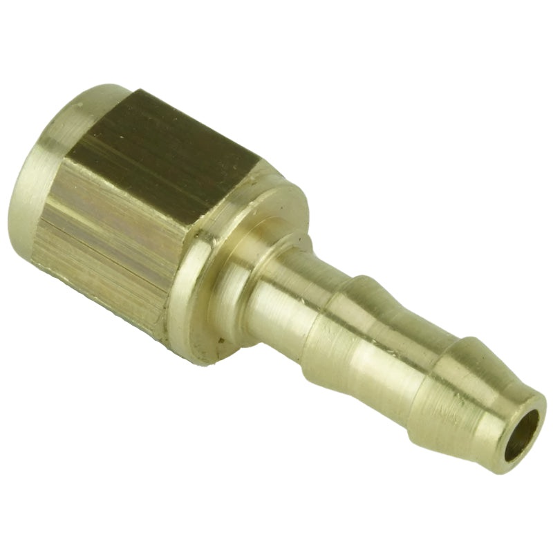 7/16" UNF Female Brass Union with 8mm Hose Tail
