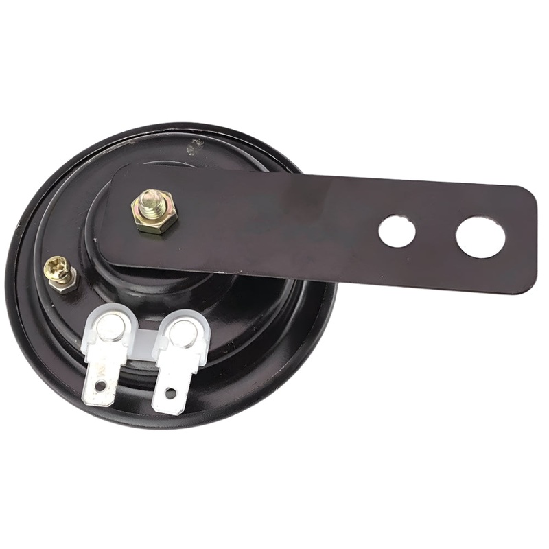 70mm Single Tone Twin Terminal Black Horn 6 Volt