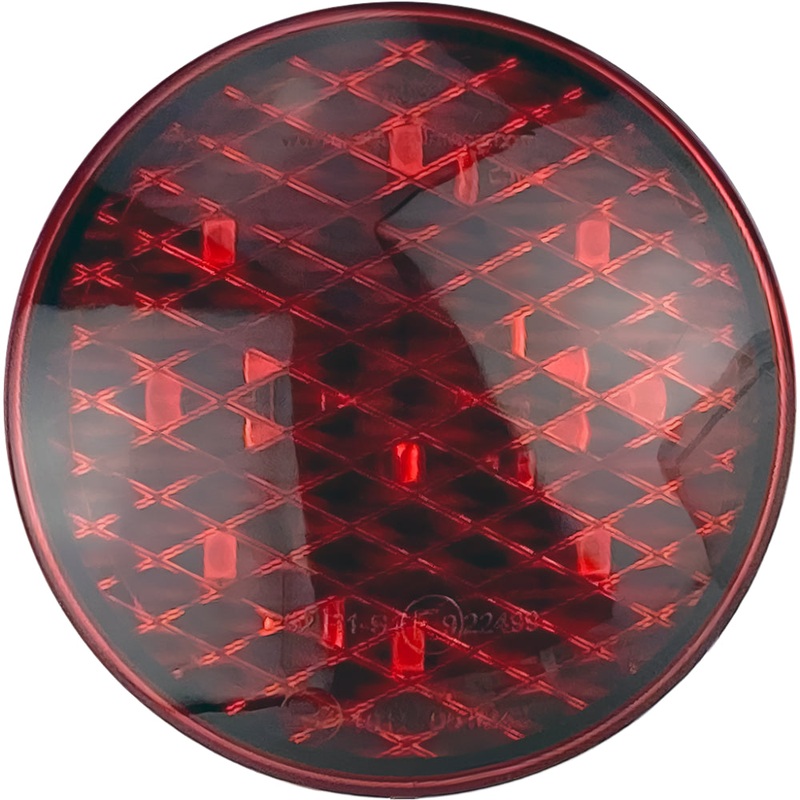 80mm Round Self Adhesive Red Lens Stop Tail