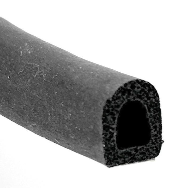 8mm x 10mm  Hollow 'D' Section Self Adhesive