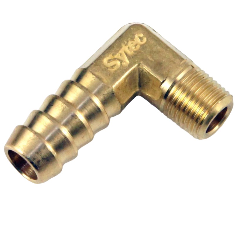 90 Degree Brass 10mm Hosetail 1/8 NPT