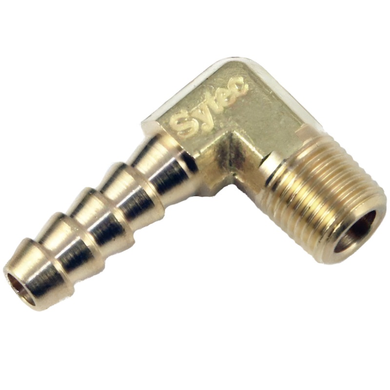 90 Degree Brass 8mm Hosetail 1/8 NPT