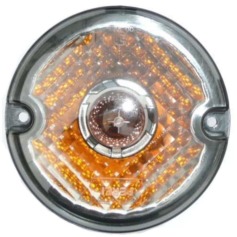 95mm Indicator Clear Lens Amber Bulb Pair