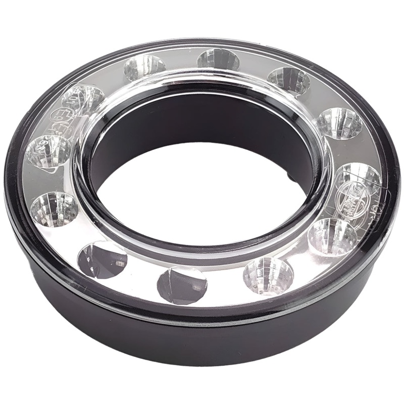 95mm LED Dual Concentric Lamp Outer Ring Clear Lens Stop and Tail