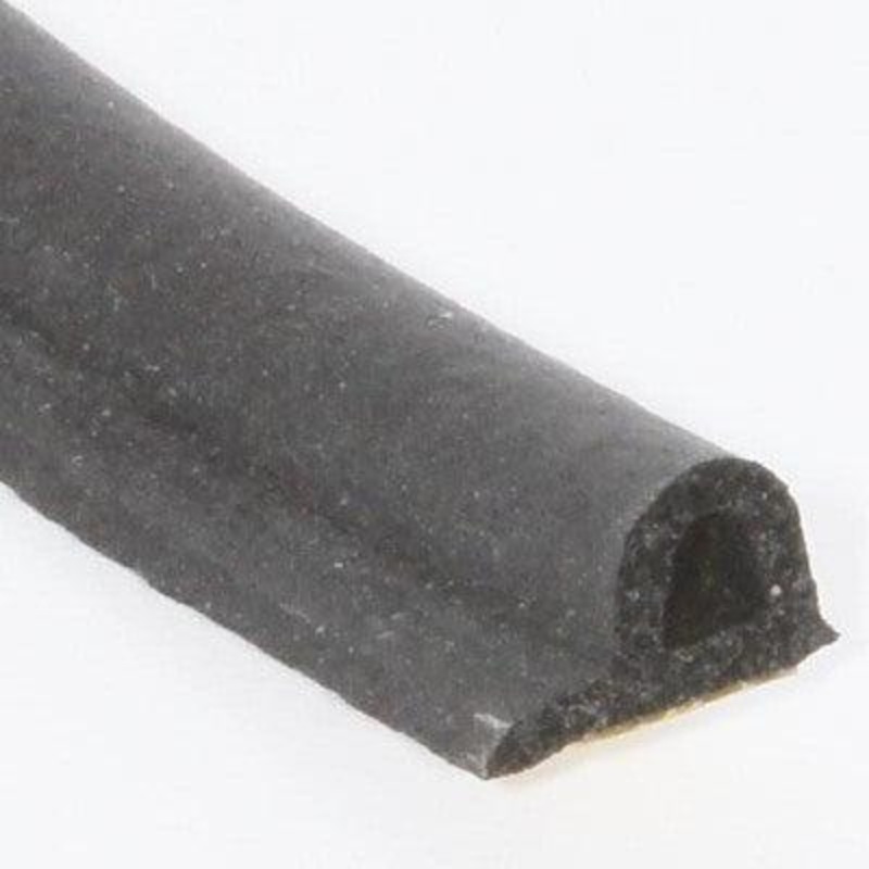 9mm x 6mm Self Adhesive Neoprene Rubber 'P' Section Per Metre