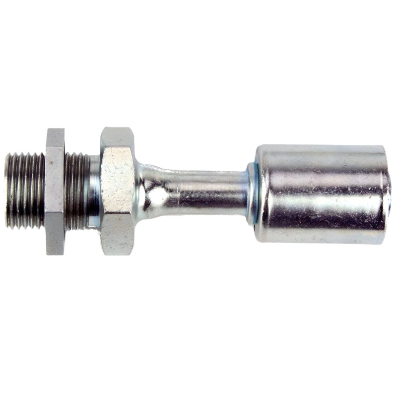 A/C #10 Crimp Hose and Male O Ring Bulkhead Fitting