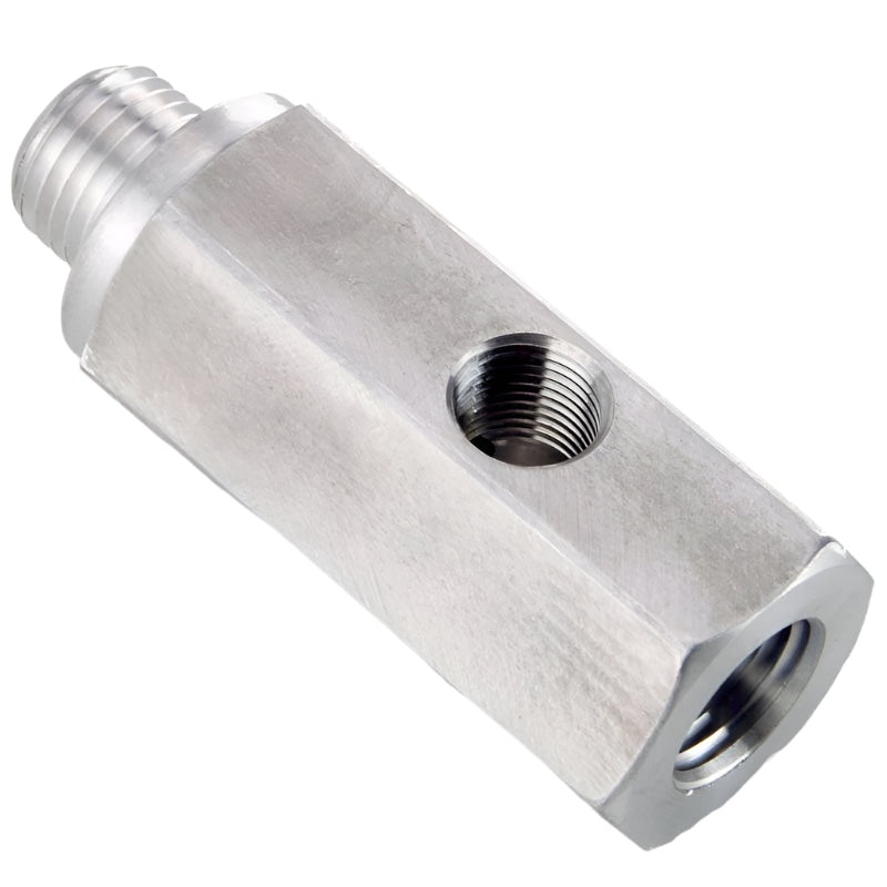 Aluminium 1/4" NPT and 1/8" NPT 3 Way 'T' Adapter