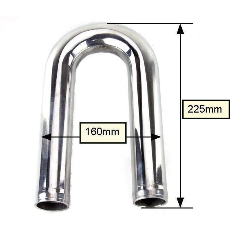 Aluminium Bend 32mm O.D. 180 Degree