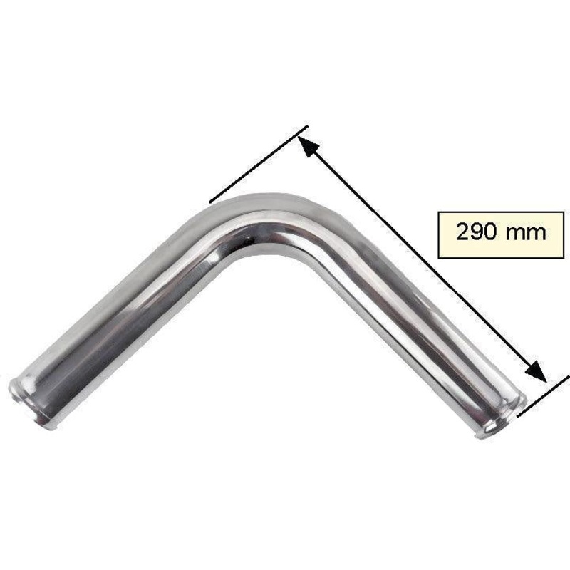 Aluminium Bend 38mm O.D. 90 Degree