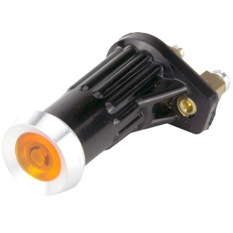 Amber Aluminium Bezel Small  Warning Light