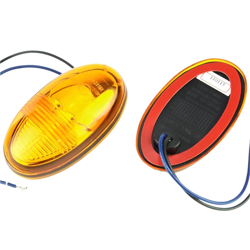 Amber Lens LED Side Repeaters 72mm