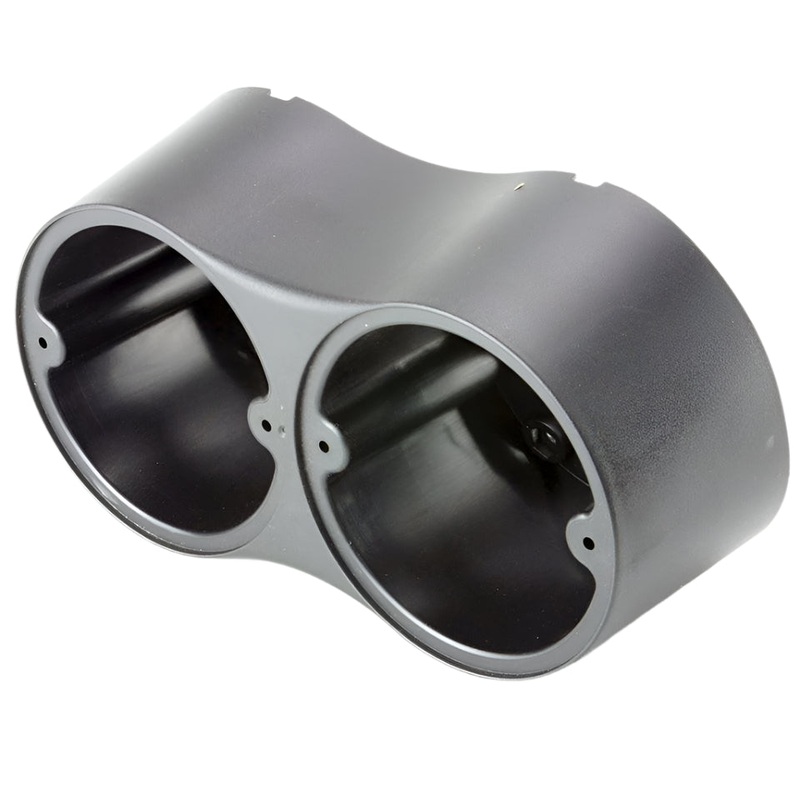 Angled Twin Round Lamp Housing Black
