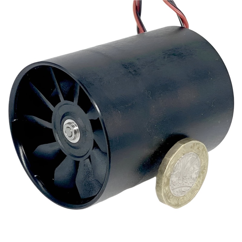 Axial Fan 60mm Long 48mm Diameter. Billett Aluminium