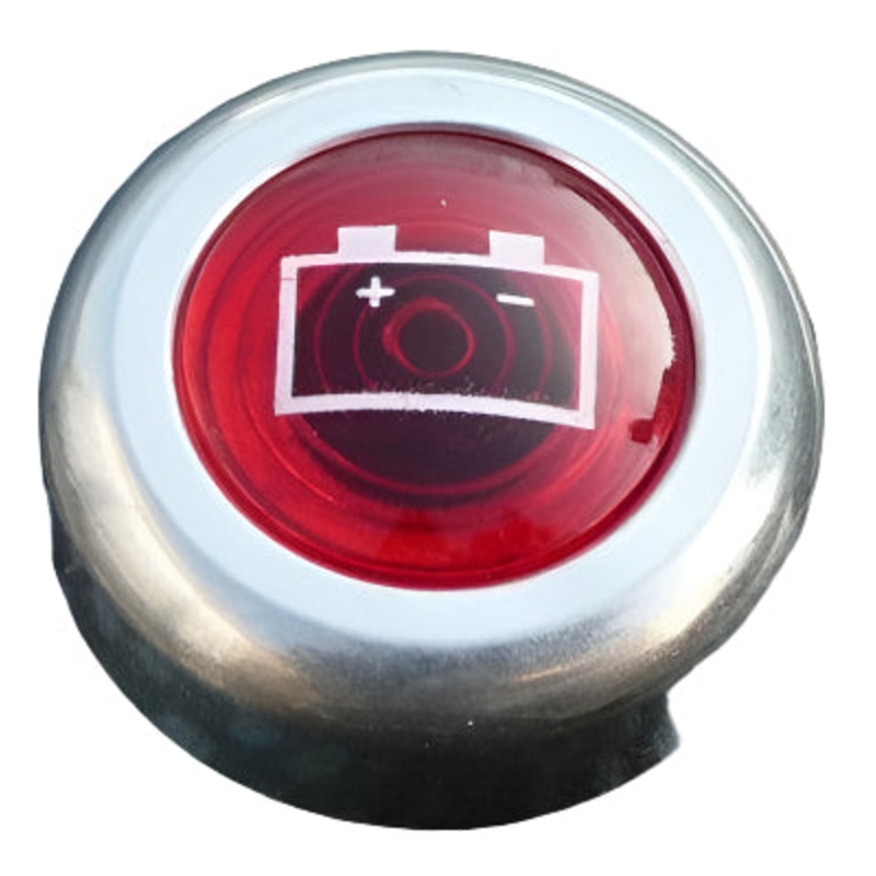 Battery/Ignition Warning Light Large Aluminium Bezel