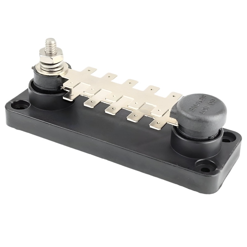 Black 1/4" Male Spade 20 Terminal Double Busbar