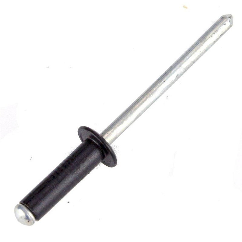 Black 4mm Dome Head Rivets Pack Of 50