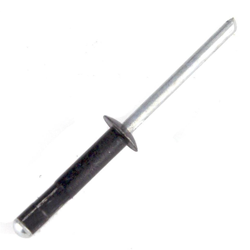 Black 5mm x 25mm Long Dome Head Rivets Pack Of 50