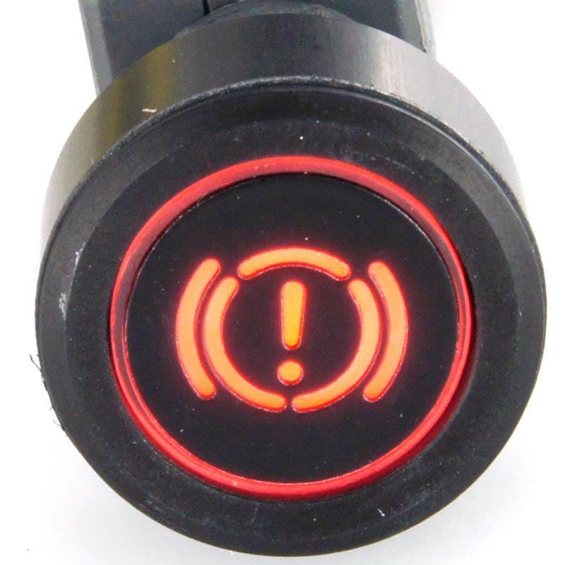 Black Billet Aluminium Brake Test Switch Red Double Pole (6 terminals) Latching