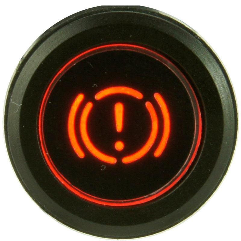 Black Billet Aluminium Brake Test Warning Light Red