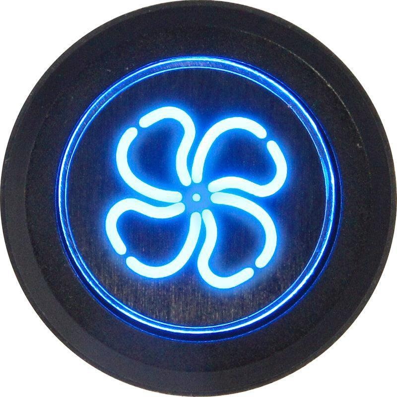 Black Billet Aluminium Fan Warning Light Amber