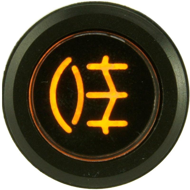 Black Billet Aluminium Rear Fog Warning Light Amber