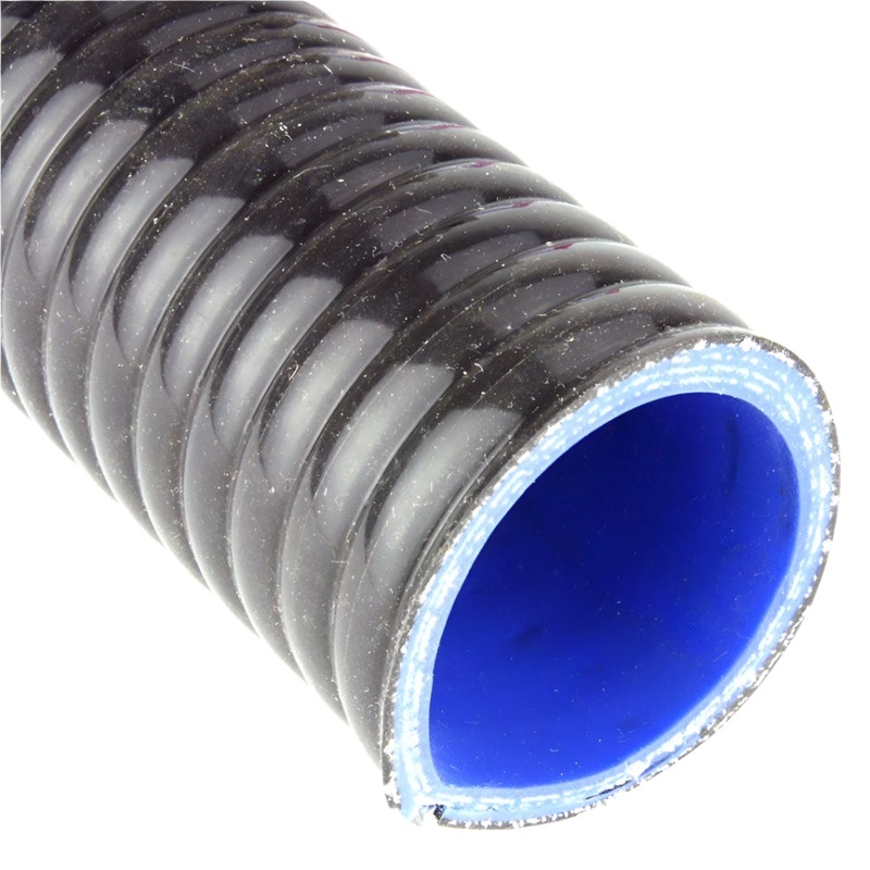 Black Convoluted Silicone Hose 38mm ID 1 Metre Length