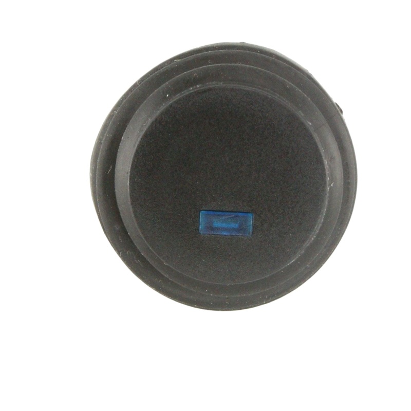 Black LED Illuminated Latching Push Button Switch Blue