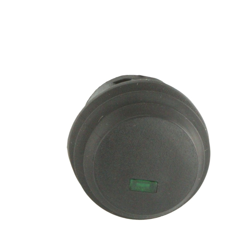Black LED Illuminated Latching Push Button Switch Green