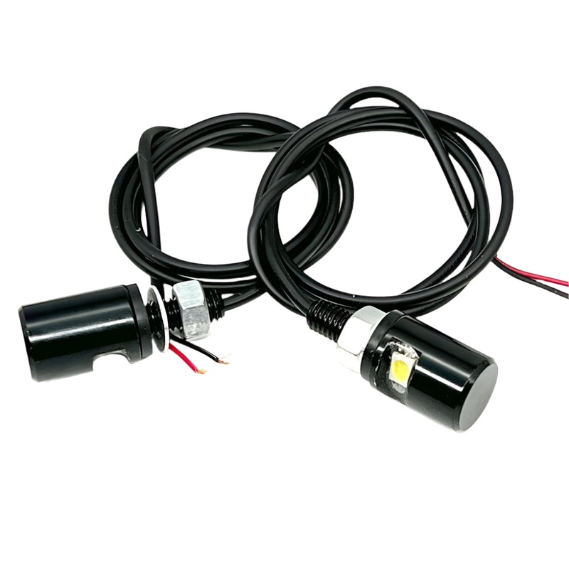 Black LED Number Plate Bolt Lights