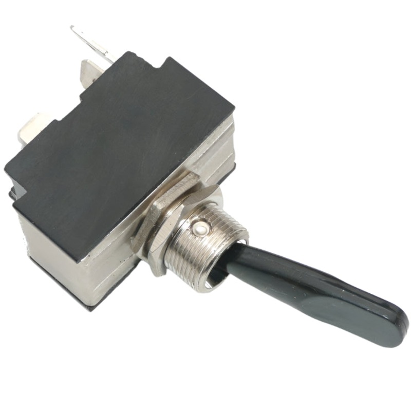 Black Lever Toggle Off-On-Momentary   (Spring Return)