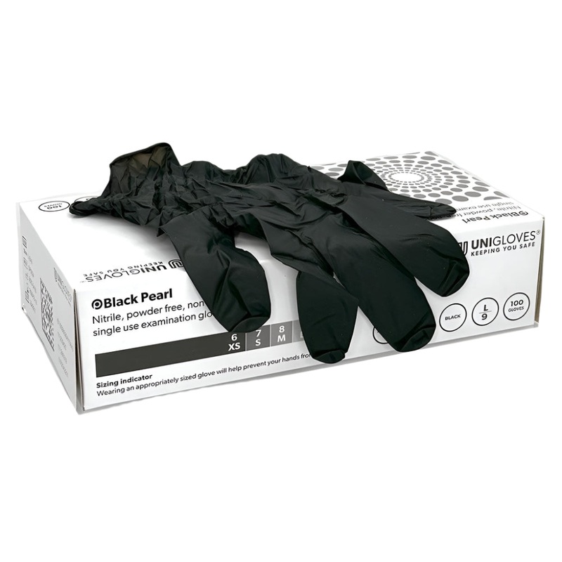 Black Nitrile Gloves Box of 100