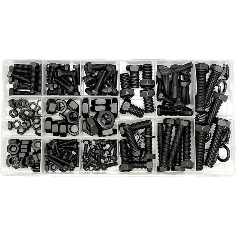 Black Nut & Bolt Selection Pack Of 240