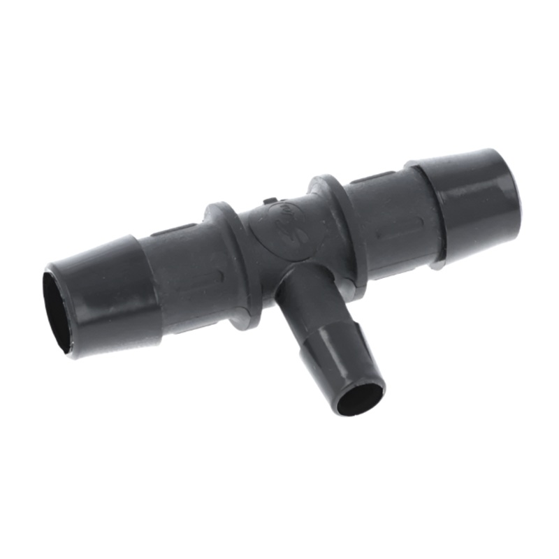 Black Nylon Reducer Tee 15mm to 10mm