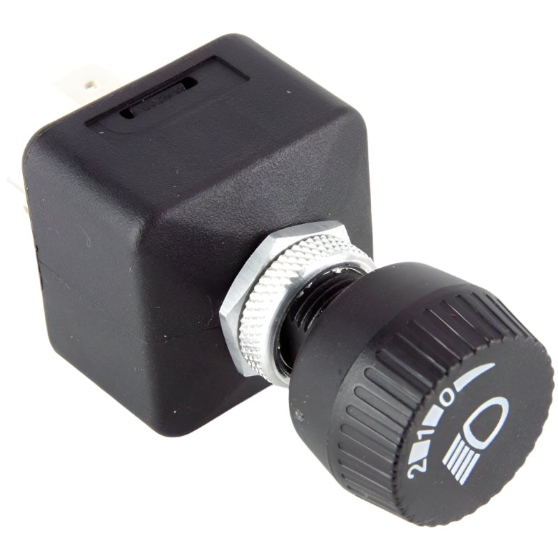 Black Rotary Headlamp Switch With Light Symbol
