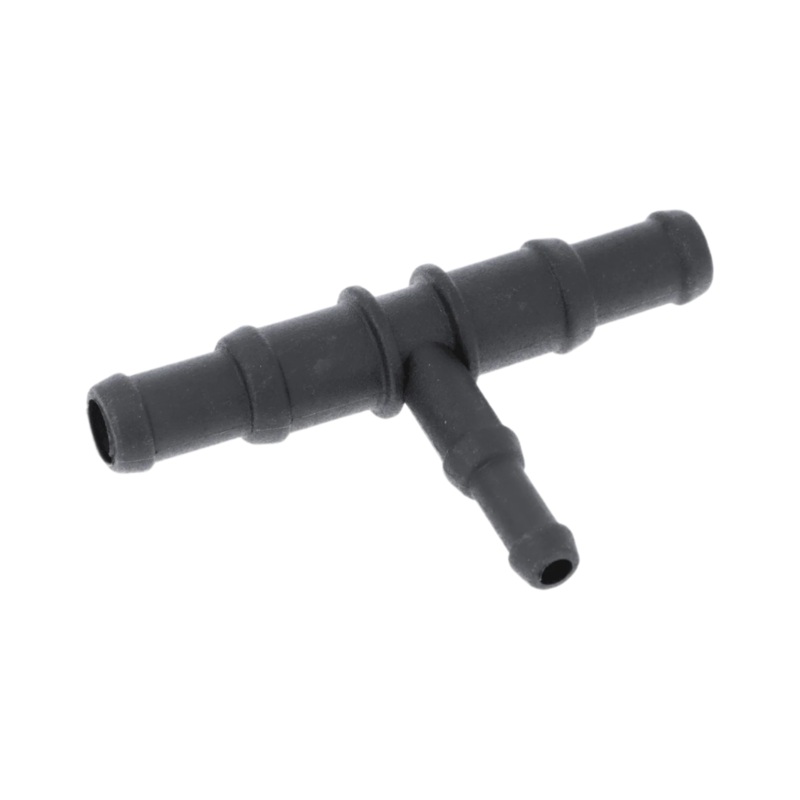 Black Nylon Stepped T Piece 15/12mm - 10/8mm