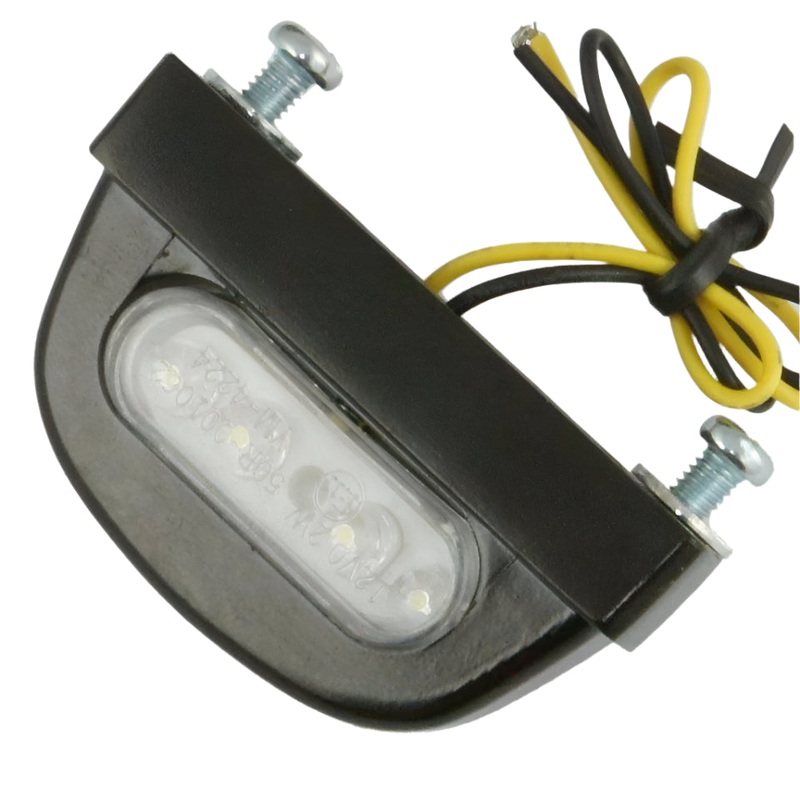 Black Painted Aluminium LED Rear Number Plate Light