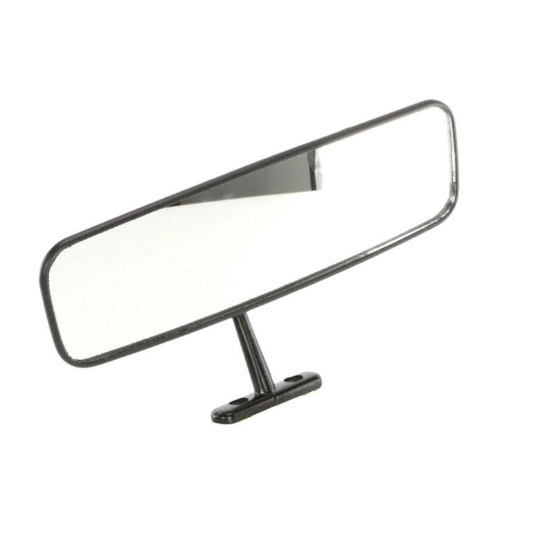 Black Pedestal Mount Bolt On Interior Mirror 208 x 55mm