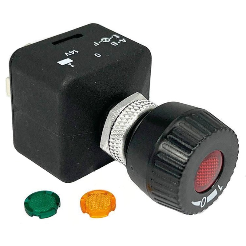 Black Rotary On-Off Illuminated Switch