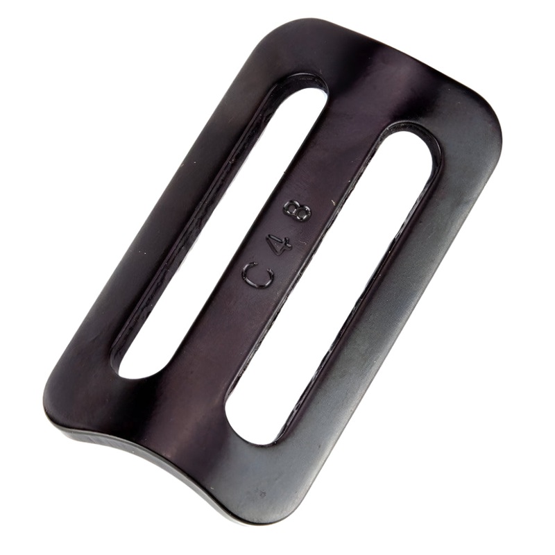 Black Steel Seat Belt Adjuster Plate