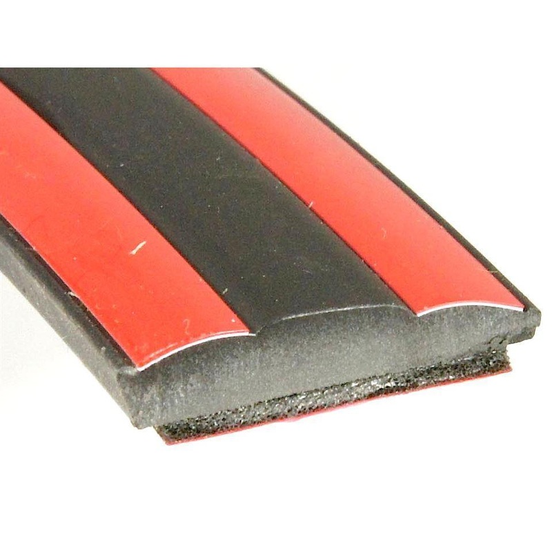 Black With Red Infill 21.7 X 4.4 Per Metre