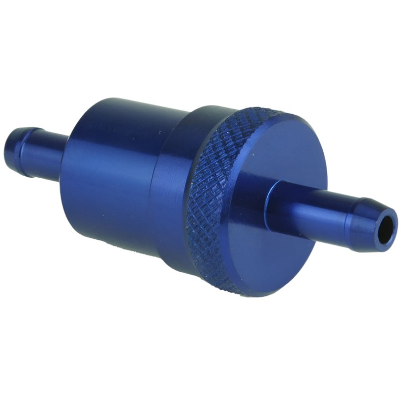 BLUE 8mm Fuel Filter Aluminium 73mm