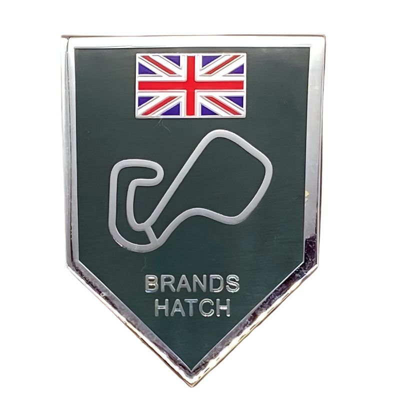 Brands Hatch Self Adhesive Chrome and Enamel Badge