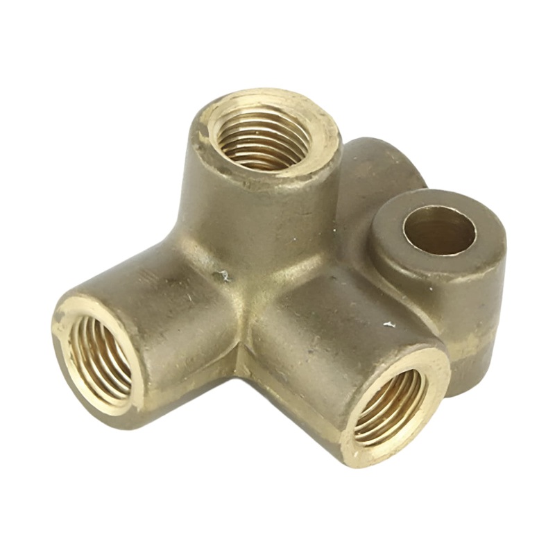 Brass Brake 4 Way 3/8" UNF